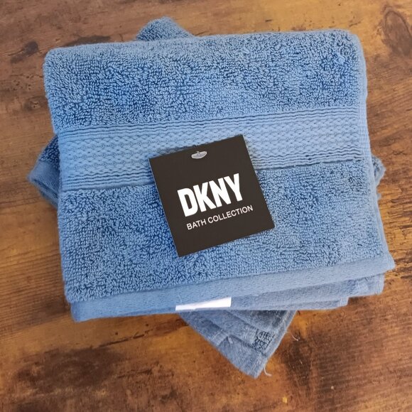 DKNY - Set of 2 Hand Towels - Cornflower Blue - Picture 9 of 10